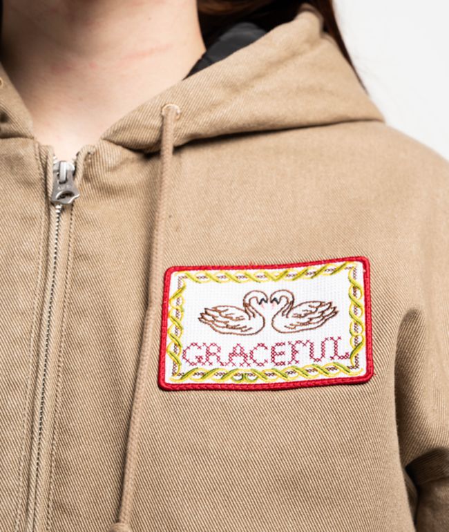 Obey Swans Natural Hooded Work Jacket - thumbnail 3