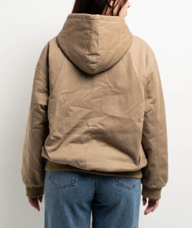 Obey Swans Natural Hooded Work Jacket - thumbnail 2