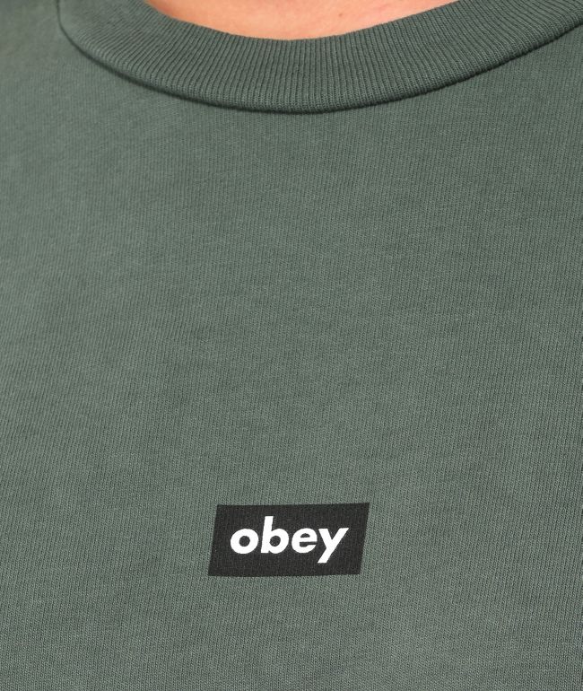 Obey Tag Green Crop T-Shirt - thumbnail 2