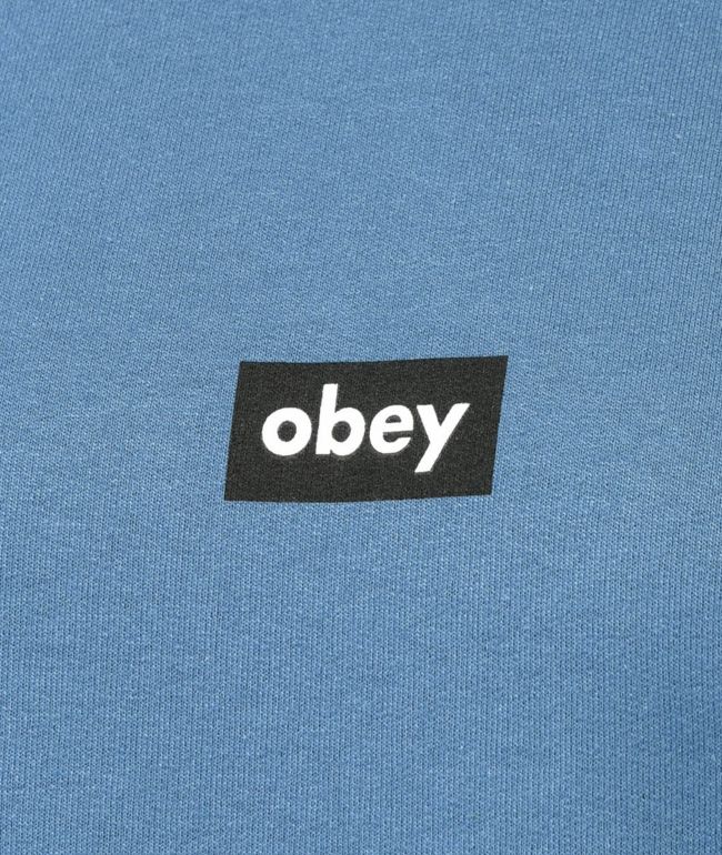 Obey Tag Indigo Blue Crewneck Sweatshirt - thumbnail 2