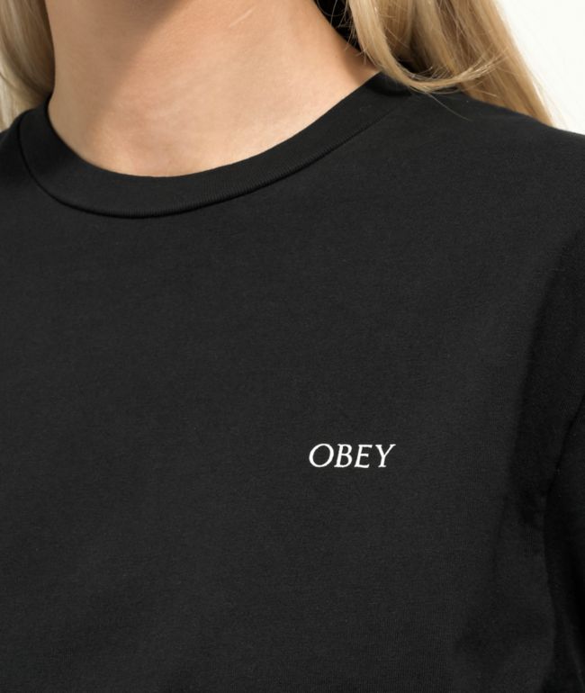 Obey Torn Icon Black T-Shirt - thumbnail 3