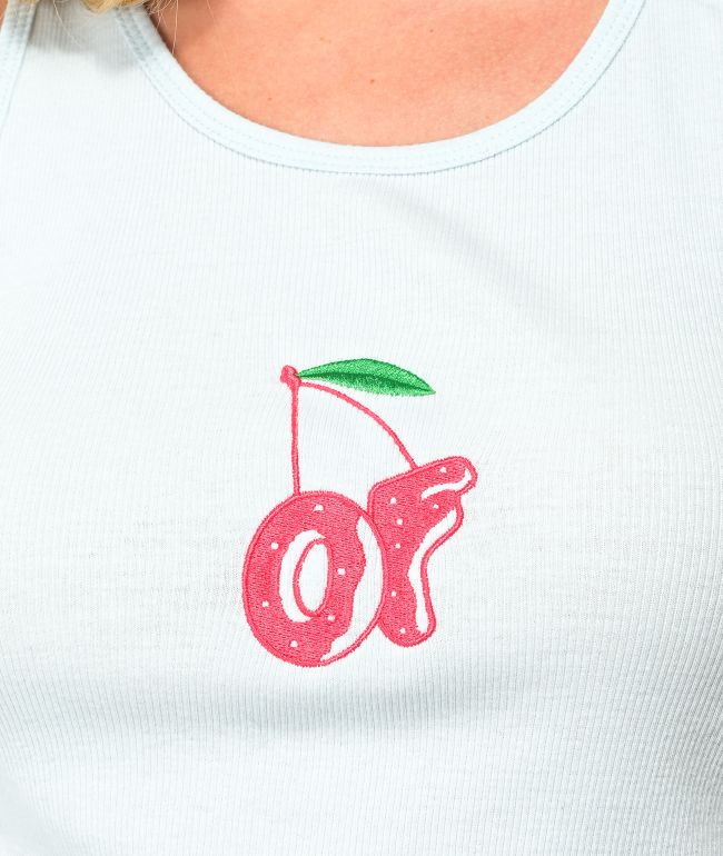 Odd Future Cherry Light Blue Crop Tank Top - thumbnail 2