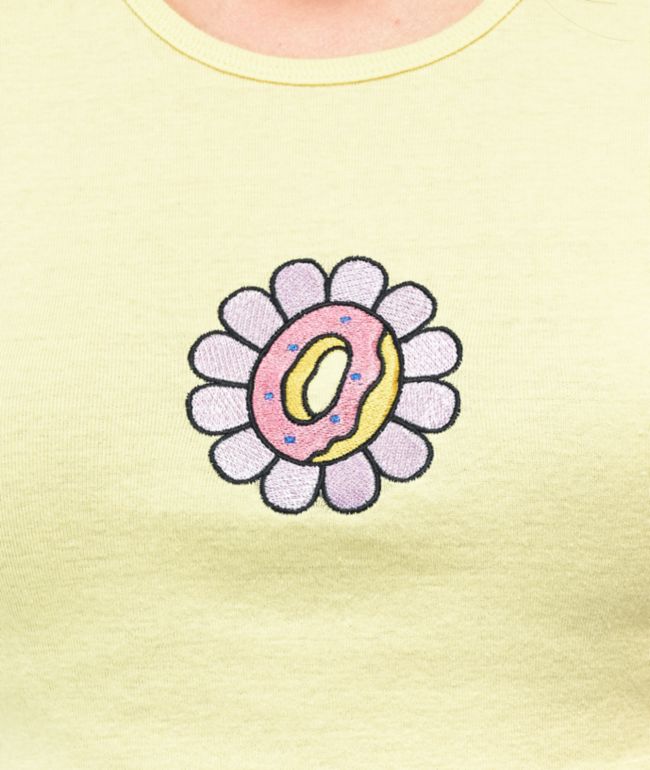 Odd Future Flower Yellow Crop T-Shirt - thumbnail 3