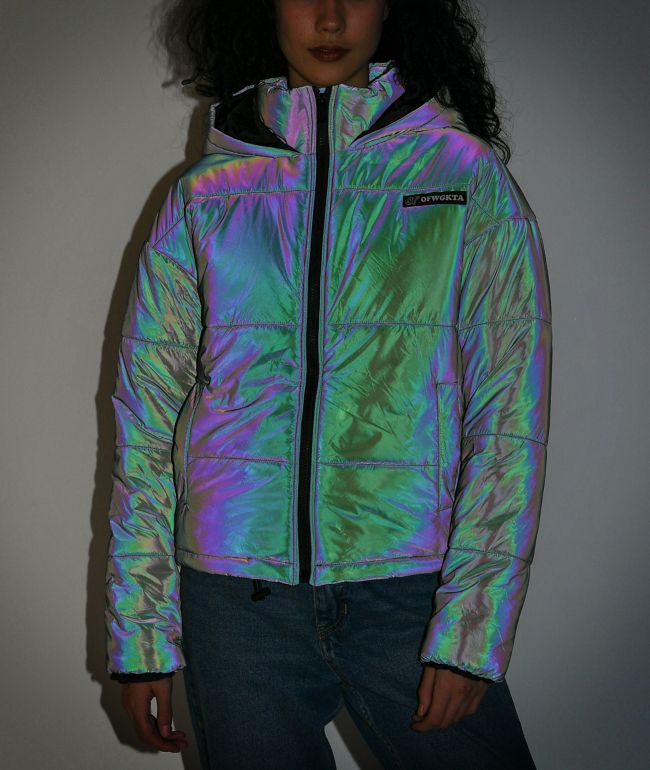 Odd Future Iridescent Blue Puffer Jacket - thumbnail 2