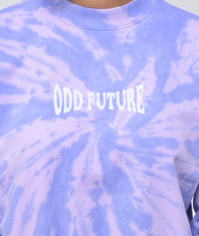 Odd Future Purple Spiral Tie Dye Crewneck Sweatshirt - thumbnail 3