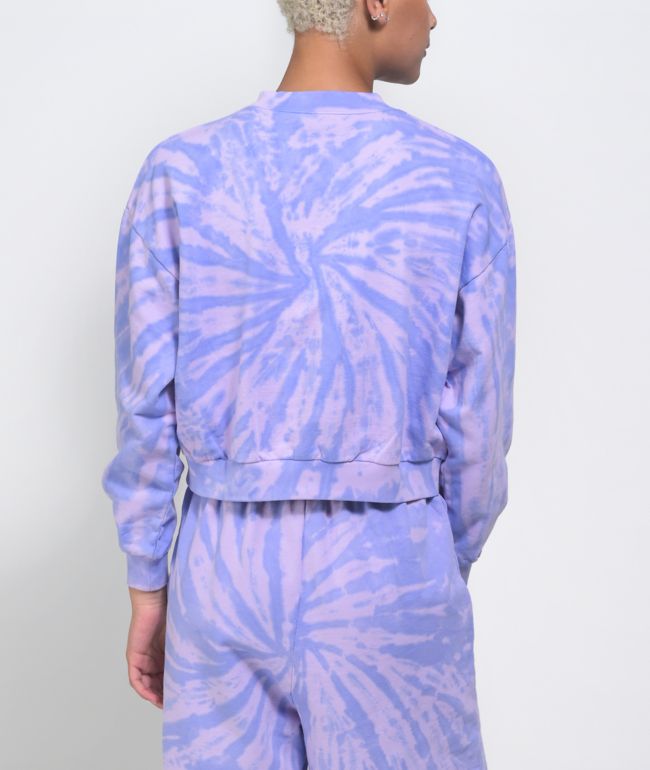 Odd Future Purple Spiral Tie Dye Crewneck Sweatshirt - thumbnail 2