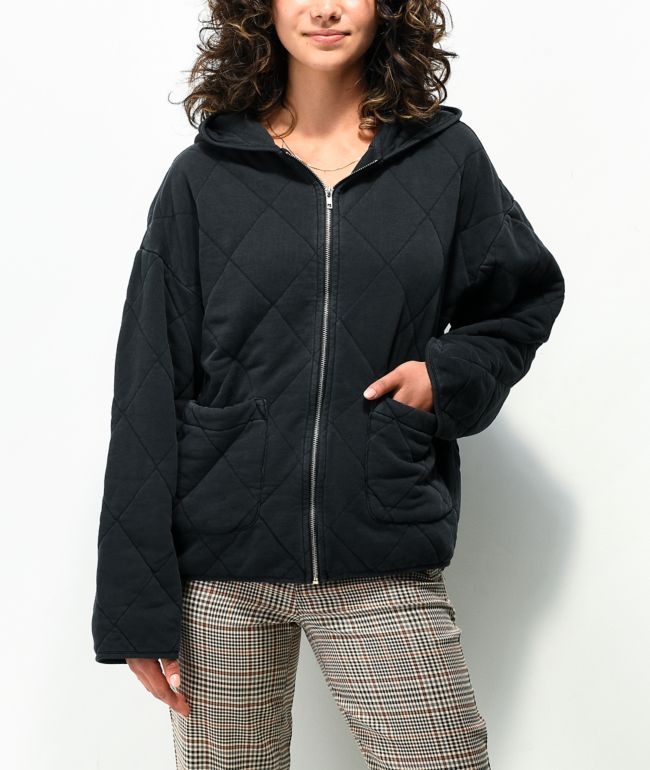 Oversized Quilted Black Jacket