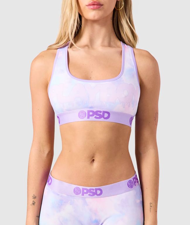PSD Icy Drip Purple Sports Bra