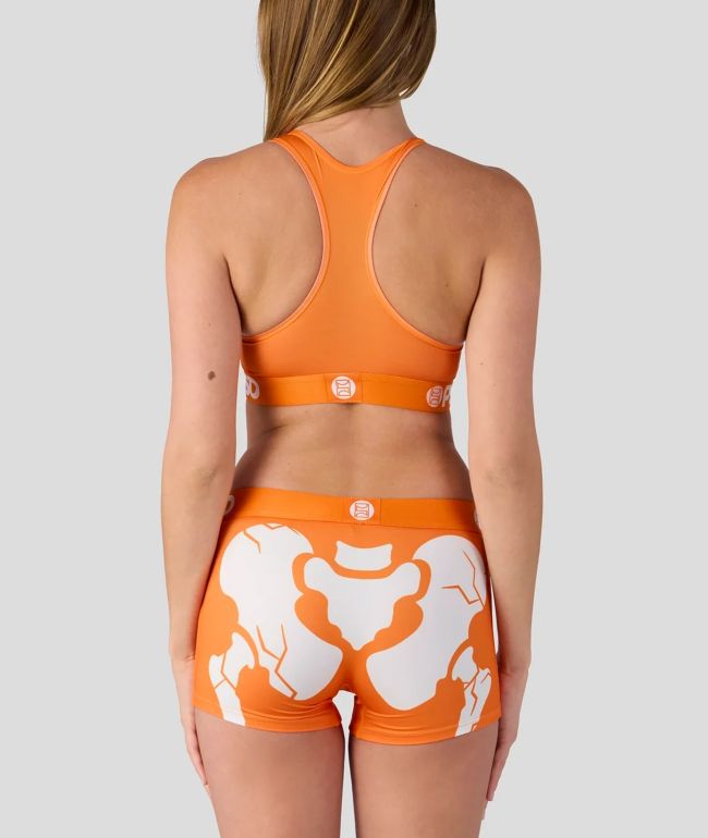 PSD Snapped Skeleton Orange Sports Bra - thumbnail 2