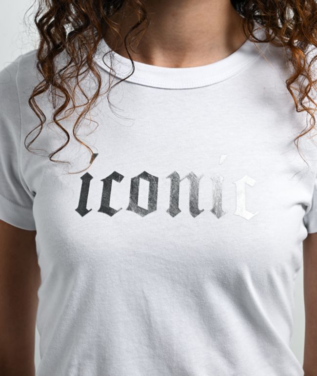Paris Hilton Iconic White Crop T-Shirt - thumbnail 2