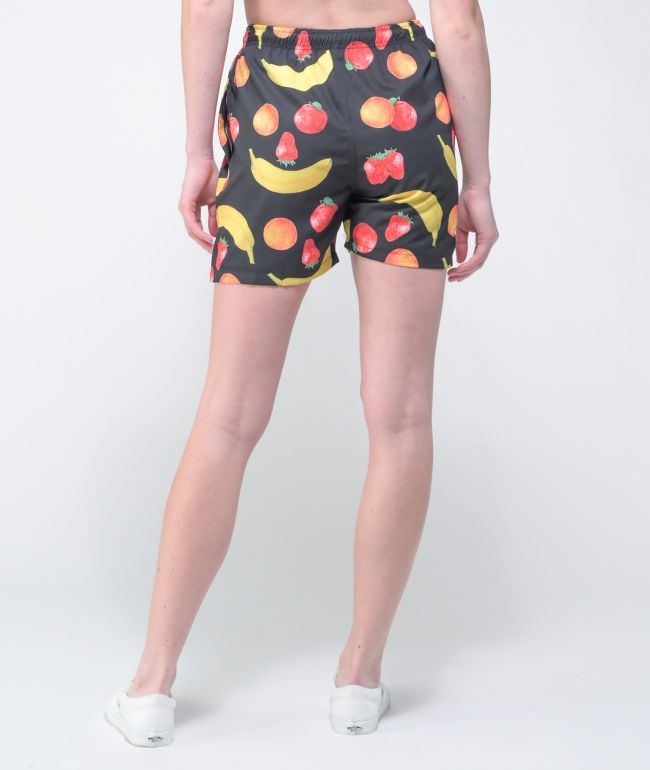 Petals and Peacocks Mixed Fruit Black Board Shorts - thumbnail 2
