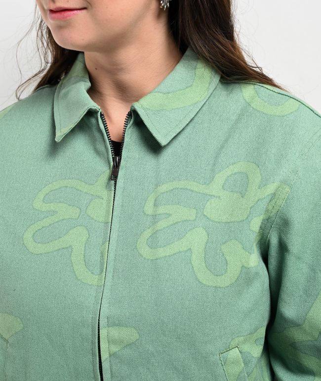 Petals by Petals and Peacocks Green Crop Work Jacket - thumbnail 3