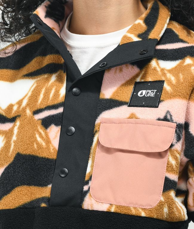 Picture Organic Arcca Mountain Camo Quarter-Button Tech Fleece - thumbnail 2