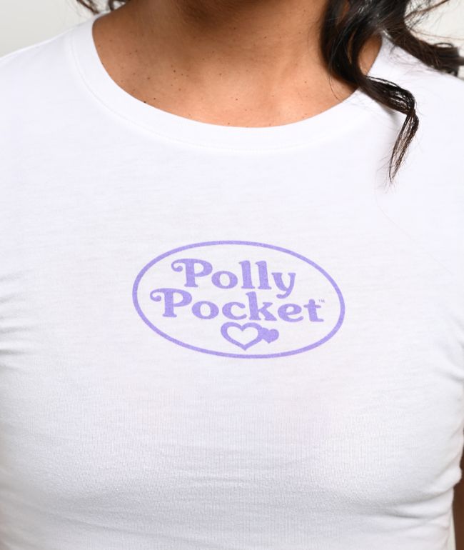 Polly Pocket Believe White Crop T-Shirt - thumbnail 3