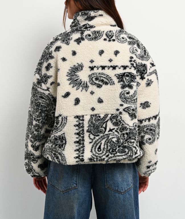 Pretty Garbage Chris White Sherpa Zip Jacket - thumbnail 2