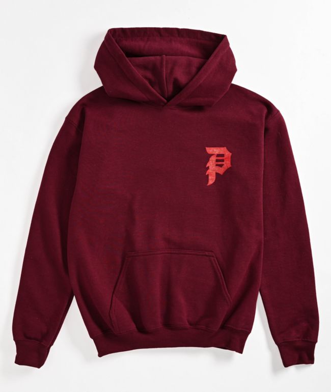 Primitive Kids Bygone Burgundy Hoodie - thumbnail 2
