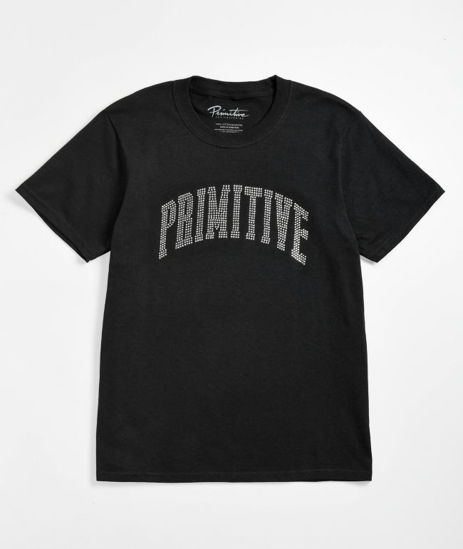 Primitive Kids Collegiate Rhinestone Black T-Shirt