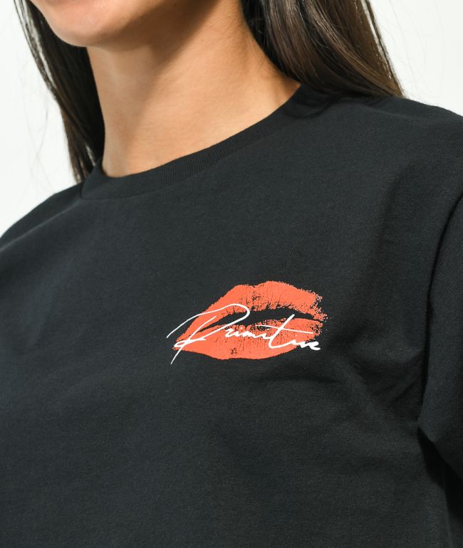 Primitive Lover Black Crop T-Shirt - thumbnail 3