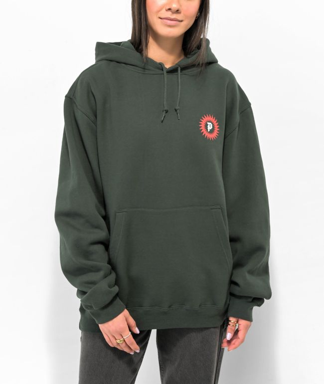 Primitive Red Cap Green Hoodie - thumbnail 2