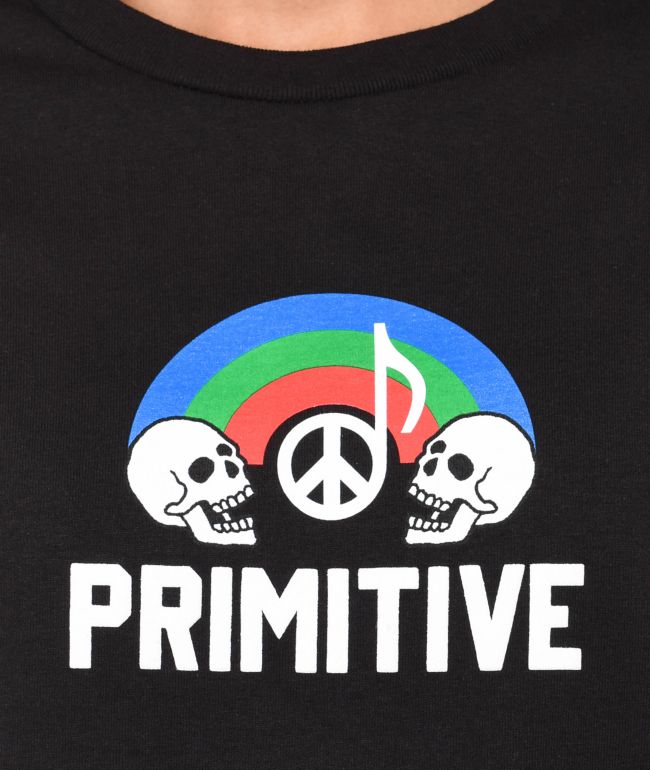 Primitive Tuned Peace Music Black T-Shirt - thumbnail 3