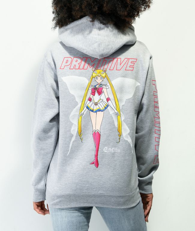 Primitive x Sailor Moon Super Sailor Moon Grey Hoodie