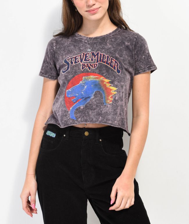 Prince Peter x Steve Miller Band Horse Mineral Wash Crop T-Shirt