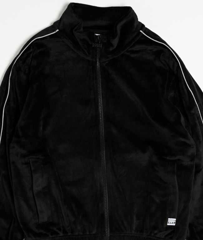 Pro Club Kids Black Velour Track Jacket - thumbnail 3