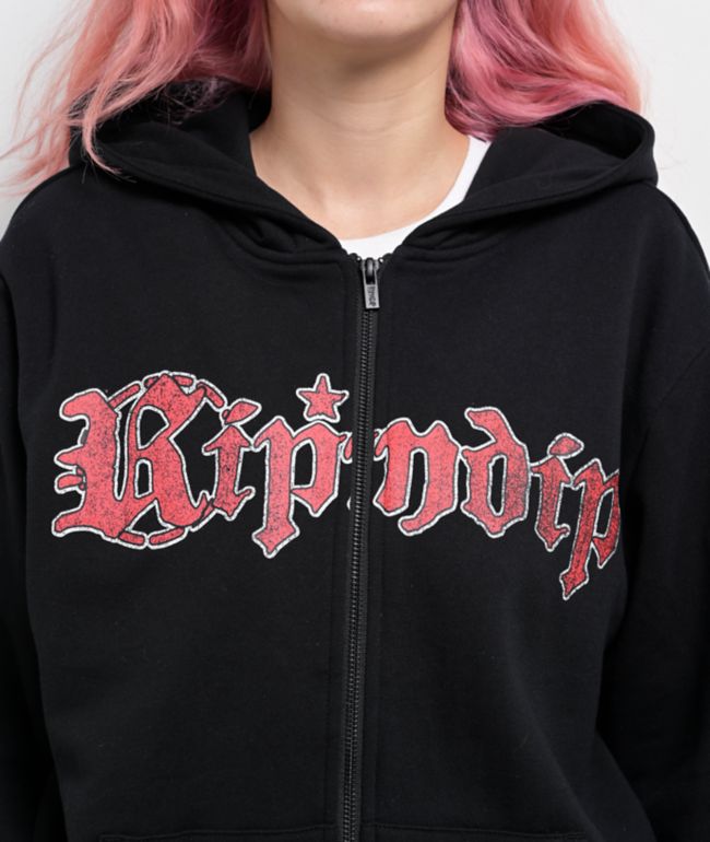 RIPNDIP Fein Black Zip Hoodie - thumbnail 3