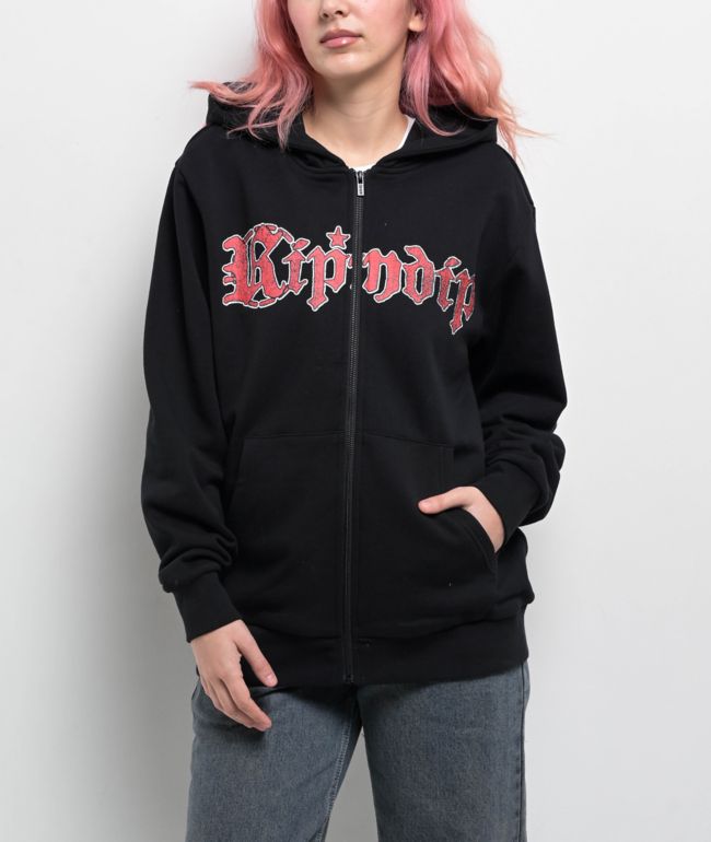 RIPNDIP Fein Black Zip Hoodie - thumbnail 2