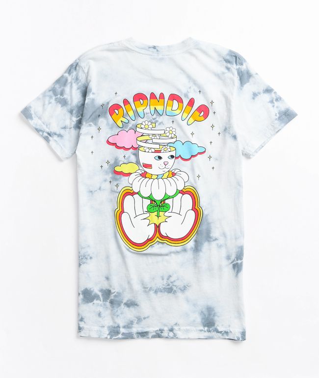 RIPNDIP Imagine Blue Tie Dye Boyfriend T-Shirt