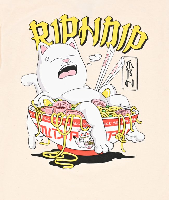 RIPNDIP Kids Noodle Nerm Beige T-Shirt - thumbnail 3