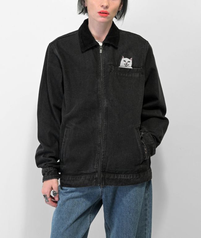 RIPNDIP La Brea Peeking Nermal Black Denim Jacket