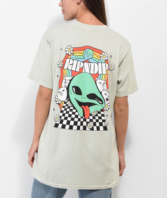 RIPNDIP Looking Glass Sage Green T-Shirt