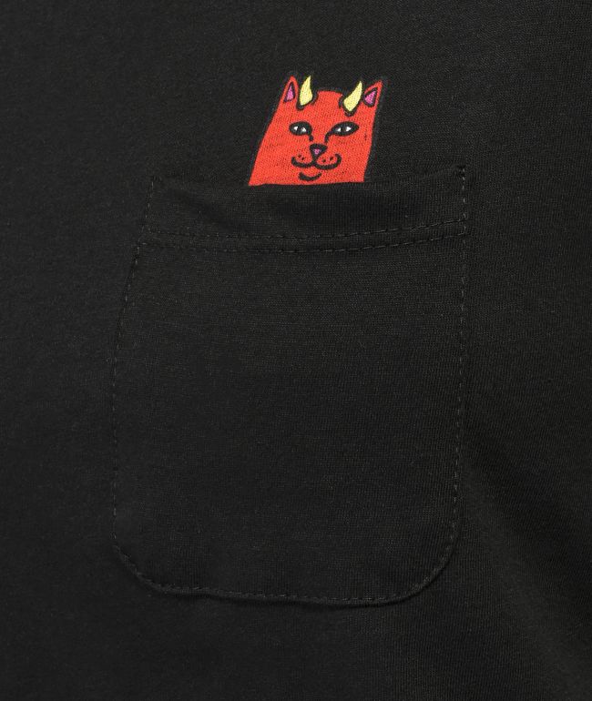 RIPNDIP Lord Devil Black Crop Pocket T-Shirt - thumbnail 3