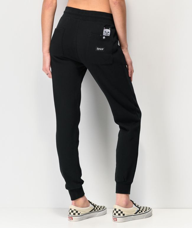 RIPNDIP Lord Nermal Black Jogger Sweatpants