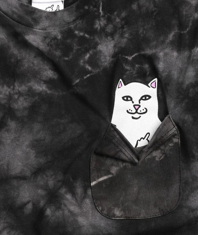 RIPNDIP Lord Nermal Black Tie Dye T-Shirt - thumbnail 3