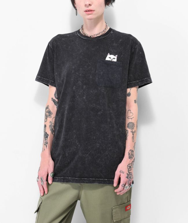 RIPNDIP Nermal BF Black Wash Pocket T-Shirt - thumbnail 2