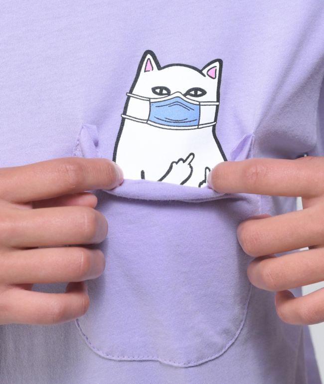 RIPNDIP Nermaphobe Lavender Pocket T-Shirt - thumbnail 2