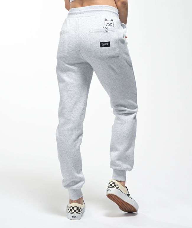 RIPNDIP Peeking Nerm Light Grey Jogger Sweatpants - thumbnail 2