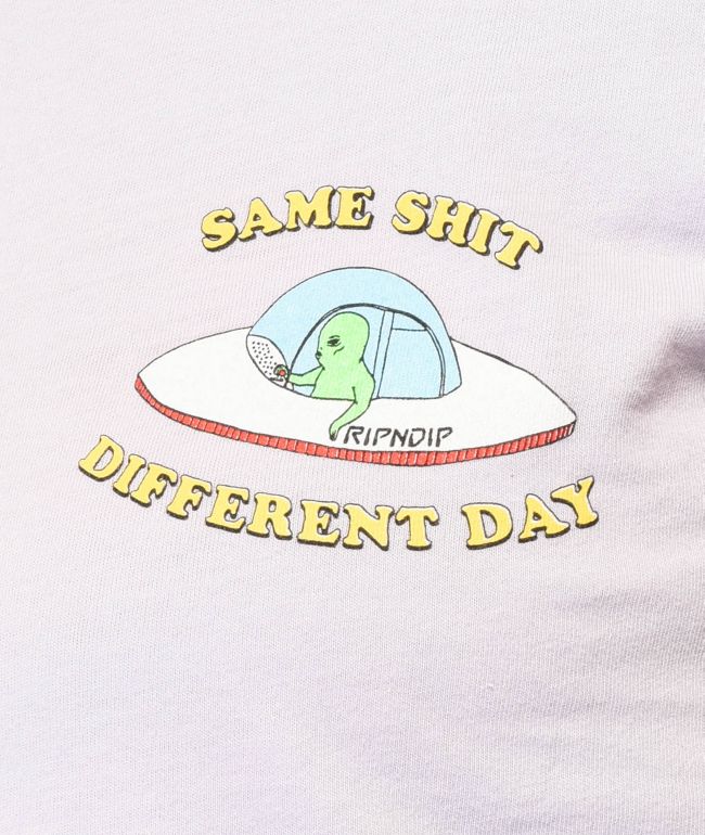 RIPNDIP Same Shit Different Day Lavender Baby T-Shirt - thumbnail 3
