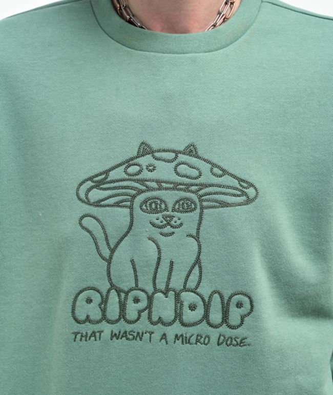 RIPNDIP Shroom Cat Pine Crewneck Sweatshirt - thumbnail 2
