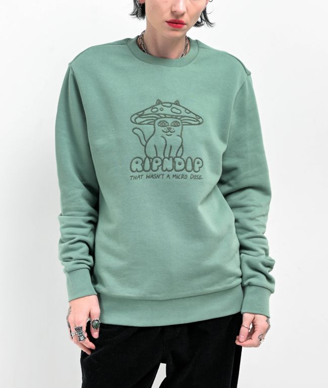 RIPNDIP Shroom Cat Pine Crewneck Sweatshirt