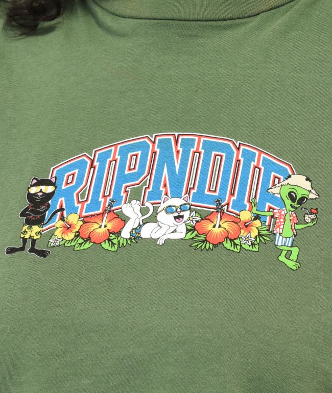 RIPNDIP Summer Friends Green Crop Tank Top - thumbnail 3