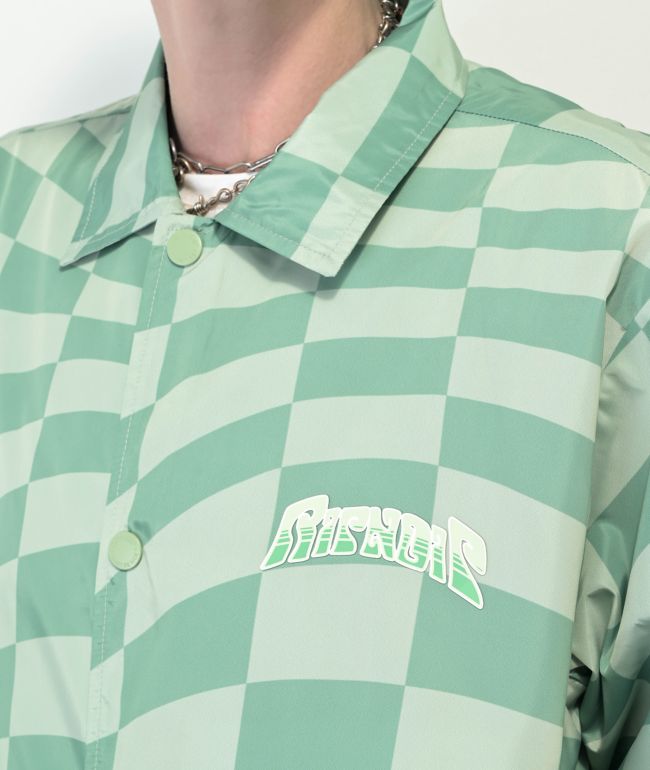 RIPNDIP Teal Checkered Coaches Jacket - thumbnail 3