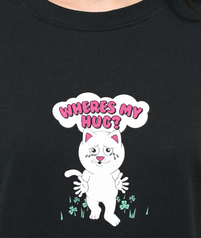 RIPNDIP Where's My Hug Black Long Sleeve T-Shirt - thumbnail 3
