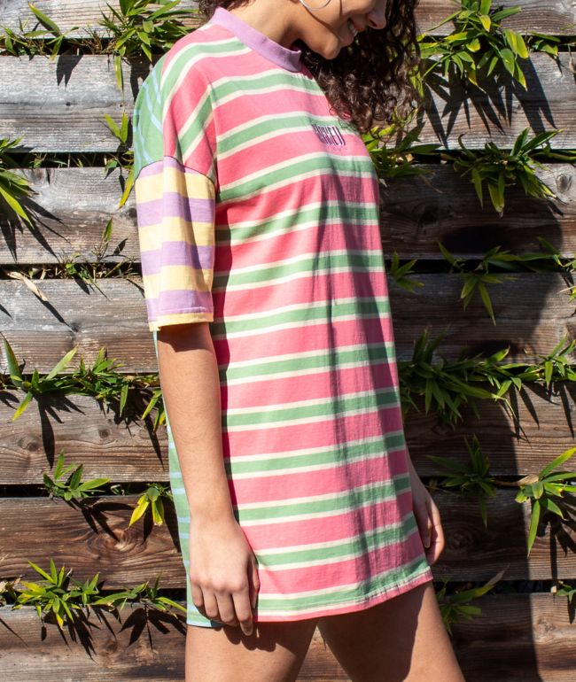 Ragged Priest Align Mixed Multicolor Stripe Dress - thumbnail 3