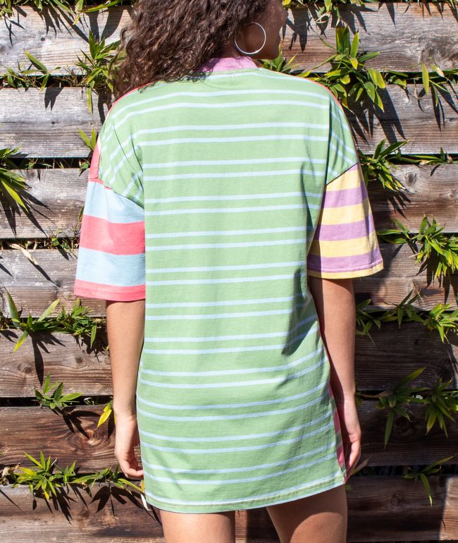 Ragged Priest Align Mixed Multicolor Stripe Dress - thumbnail 2