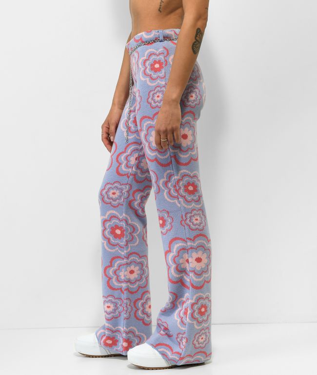 Ragged Priest Flower Power Purple Flare Pants - thumbnail 3