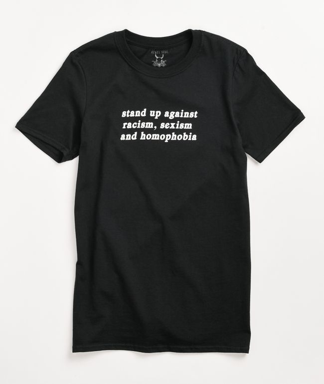 Rebel Soul Stand Up Black T-Shirt