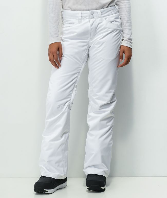 Roxy Backyard White 10K Snowboard Pants